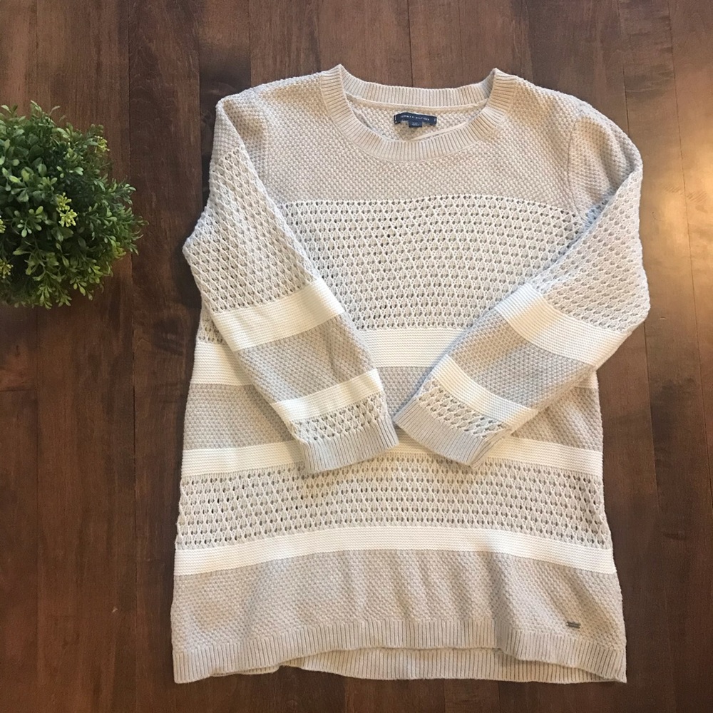 Tommy Hilfiger Tan and Cream Sweater
